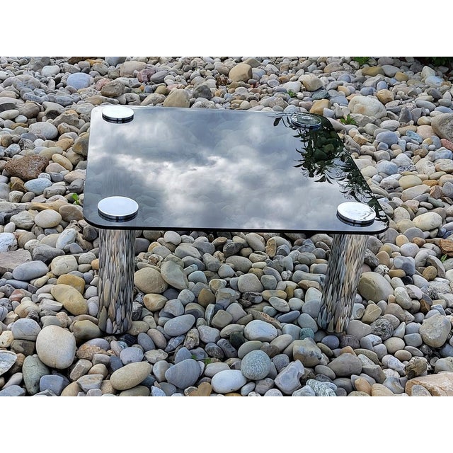 Zanotta Marcuso Coffee Table in Stainless Steel by Marco Zanuso For Sale - Image 4 of 14