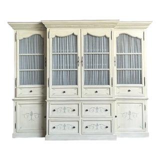 Vintage Regency Hand Painted Armoire For Sale