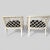 A lovely pair of 1940s Grosfeld House Vintage White painted Lattice-Work Lounge Chairs. Both chairs are in very good...
