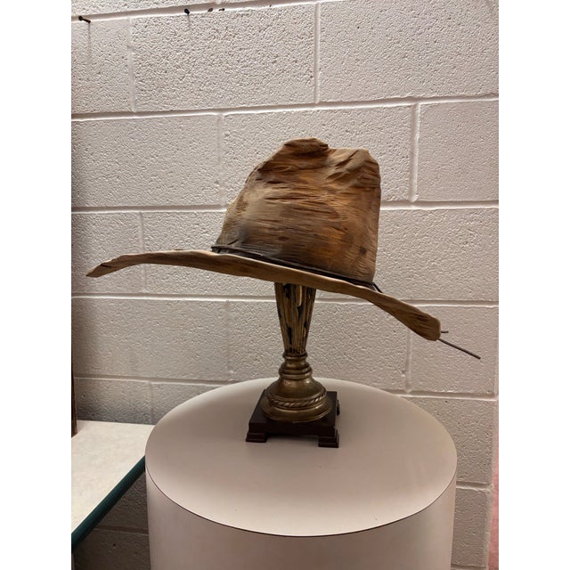 1970s Carved Cowboy Hat, Signed by Artist For Sale In Cleveland - Image 6 of 6