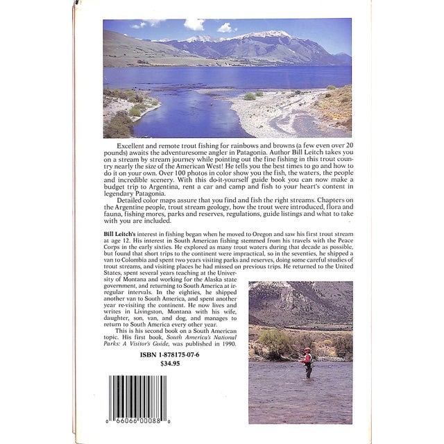 "Argentine Trout Fishing: A Fly Fisherman's Guide to Patagonia" 1991 Leitch, William C. For Sale - Image 9 of 12