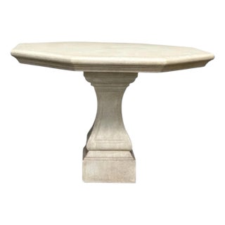 Michael Taylor Neoclassical Stone Dining Table For Sale