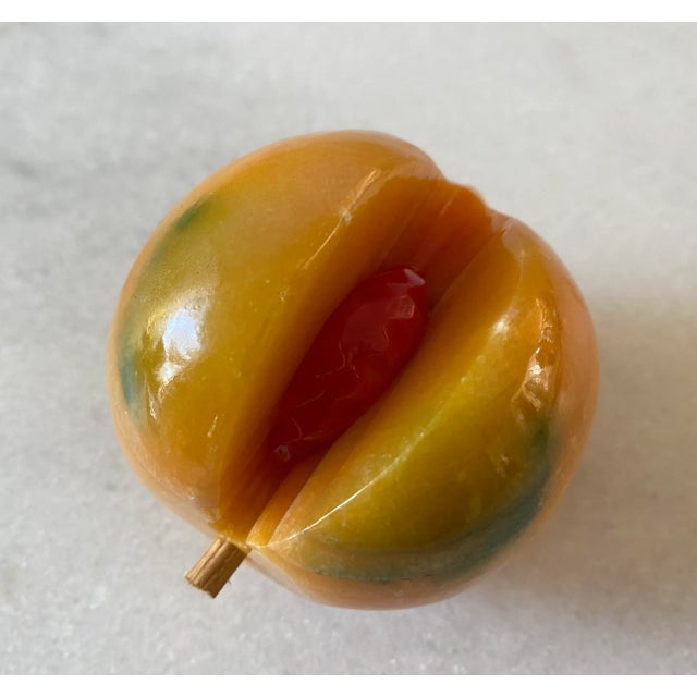 Stone Vintage Italian Alabaster Fruit - Set of 3 For Sale - Image 7 of 8