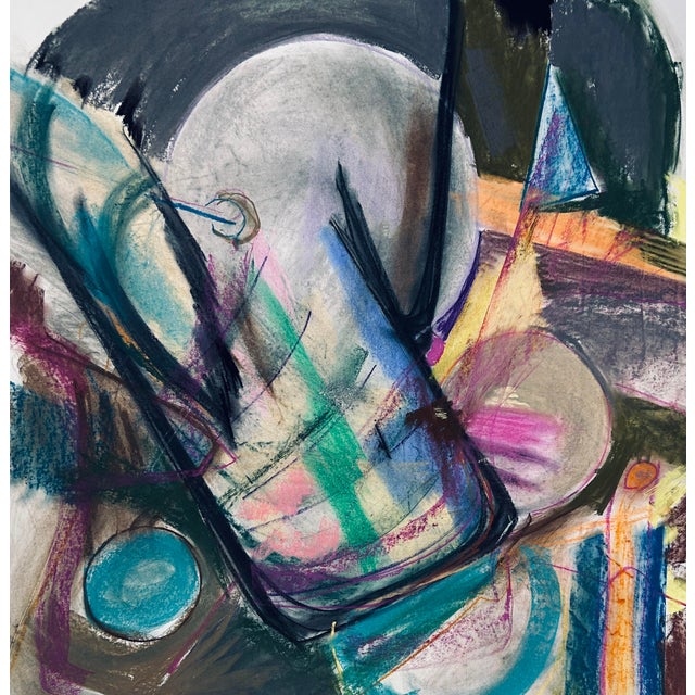 2020s Abstract Expressionism on Paper by Erik Sulander Using Pastels as a Medium. For Sale - Image 5 of 5