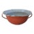 Large Vintage European Red Enameled Bowl For Sale