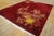 1930s Ruby Red Modern Floral Antique Chinese Art Deco Carpet 8'10" X 11'8" Knotted Wool Rug For Sale - Image 9 of 9