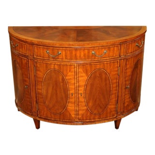 Ethan Allen Townhouse Collection Inlaid Demilune Server Sideboard For Sale