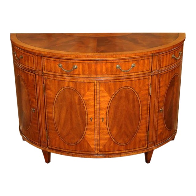 Ethan Allen Townhouse Collection Inlaid Demilune Server Sideboard