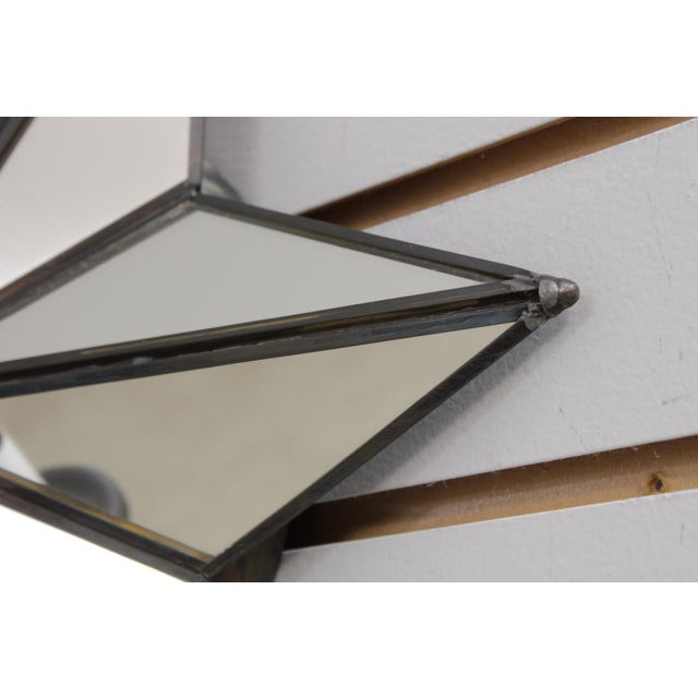 Black 1990s Meyda Mirrored Star Electric Wall Sconces - a Pair For Sale - Image 8 of 13