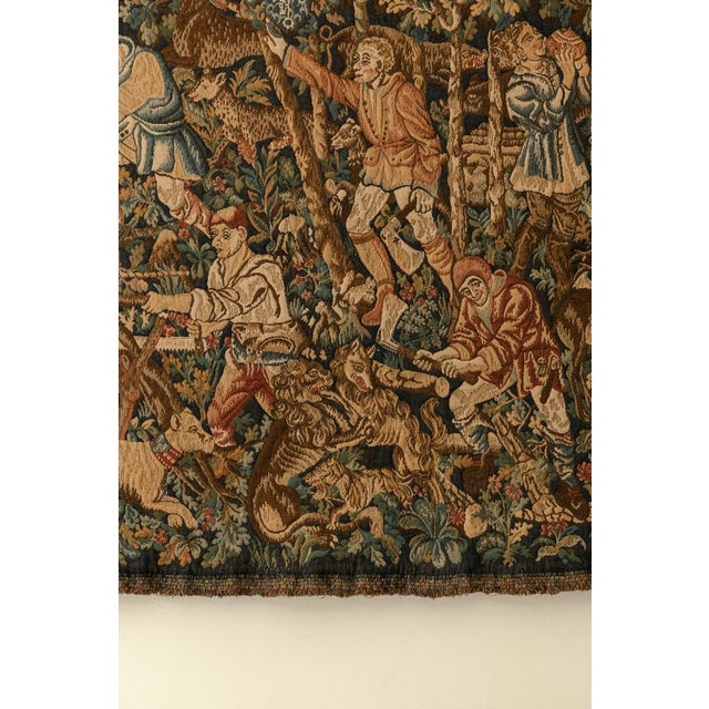 Vintage Wall Tapestry, France For Sale - Image 11 of 14