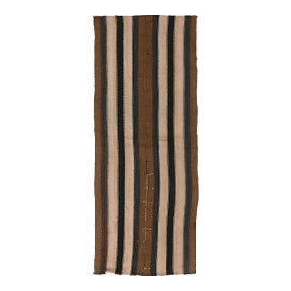 Brown Striped Vintage Kilim Runner - 2`7″ X 6`3″ Ft. For Sale