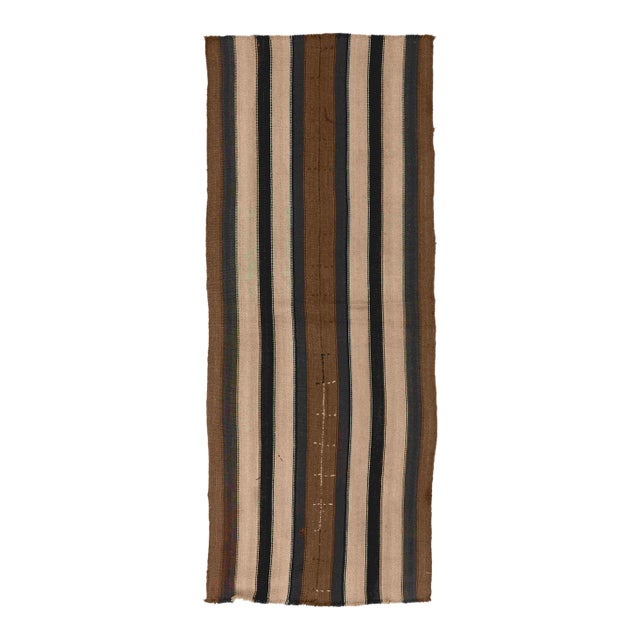 Brown Striped Vintage Kilim Runner - 2`7″ X 6`3″ Ft. For Sale