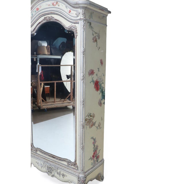 French Painted Walnut Single-Door Armoire, C. 1880 For Sale In Philadelphia - Image 6 of 10