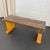 Contemporary Late 20th Century Industrial Pine Wood and Yellow Steel Slat Bench or Coffee Table For Sale - Image 3 of 7