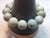 Gemstone Burmese Pale Celadon Jade Beaded Stretch Bracelet, 9 Inch For Sale - Image 7 of 8
