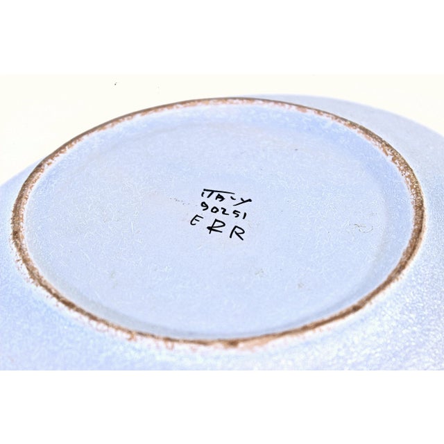 Gray 1960's Modernist Hand Painted Italian Bitossi Ceramic Bowl For Sale - Image 8 of 9