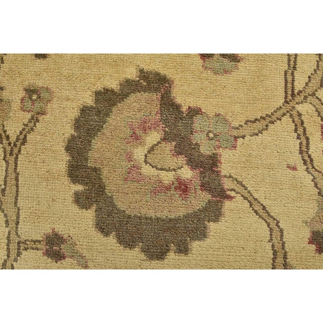 Ziegler Rug 9'4'' X 12'10'' Beige Wool Hand-Knotted Oriental Carpet For Sale - Image 4 of 15