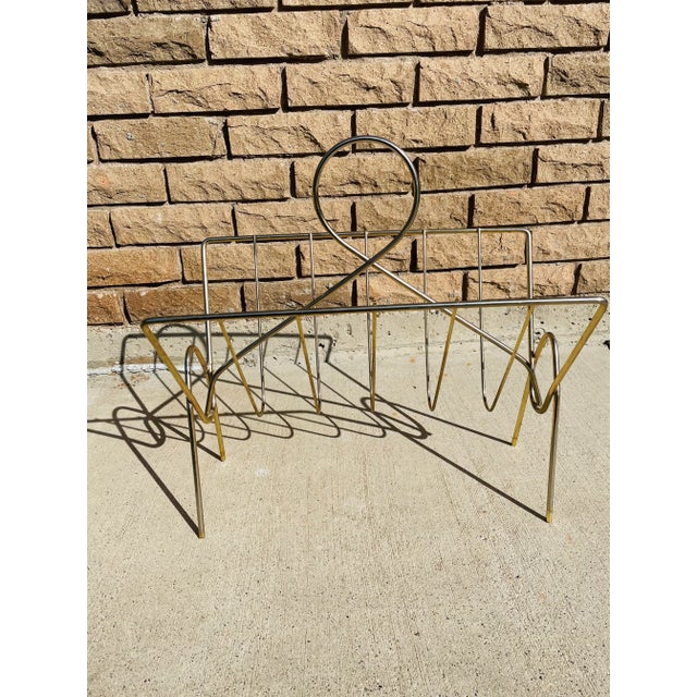 Mid 20th Century Vintage Mid Century Modern Magazine Rack For Sale - Image 5 of 7