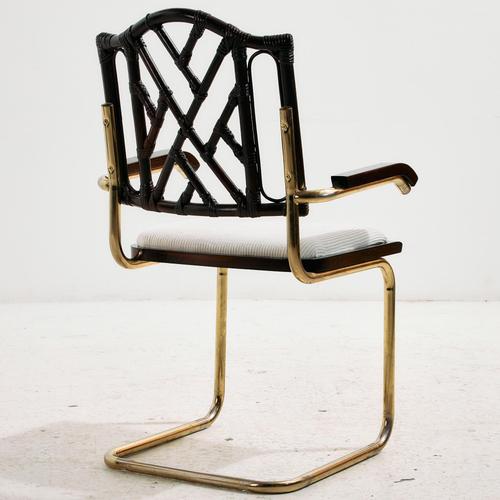 Metal and Bamboo Chairs, 1970s, Set of 6 For Sale - Image 15 of 18
