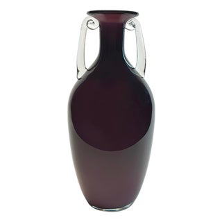 Vintage Cased Glass Amphora Vase by Jerzy Słuczan-Orkusz, 1980s For Sale
