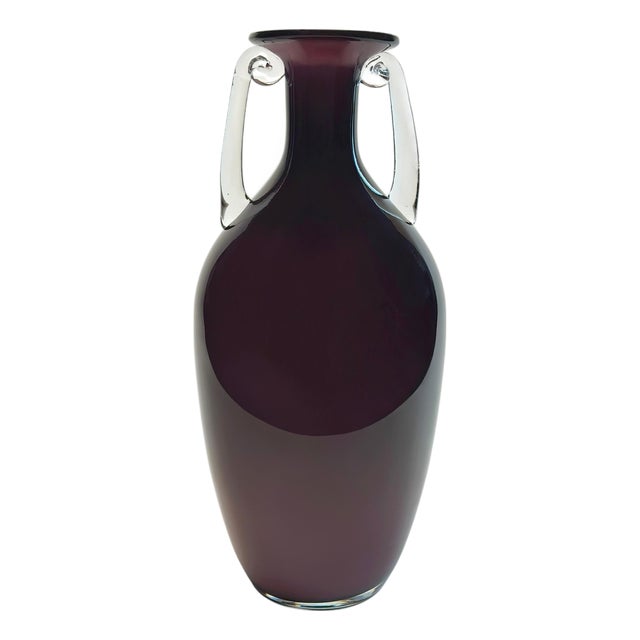 Vintage Cased Glass Amphora Vase by Jerzy Słuczan-Orkusz, 1980s For Sale