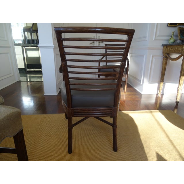 Coastal Vintage McGuire "Scala" Arm Chairs - Set of 2 For Sale - Image 3 of 7