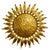 Gold Large Spanish Crown Sunburst Fixture in Gilt Metal, 1950 For Sale - Image 8 of 8