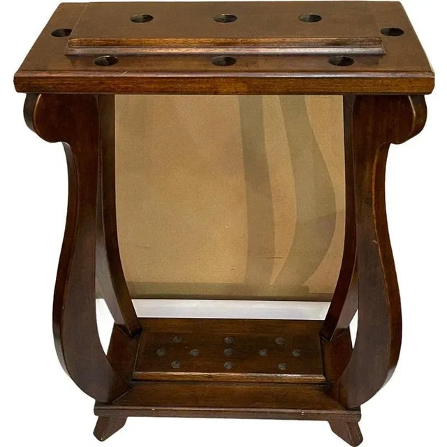 Elegant English walking stick stand, suitable for 11 walking sticks, mid-20th century, colonial style, dimensions 55x31x73 cm