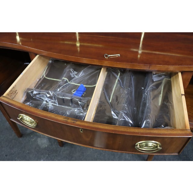 Brown Statton Hepplewhite Style Cherry Serpentine Sideboard For Sale - Image 8 of 12