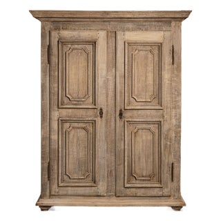 1800s Beige French Provençal Oak Armoire For Sale