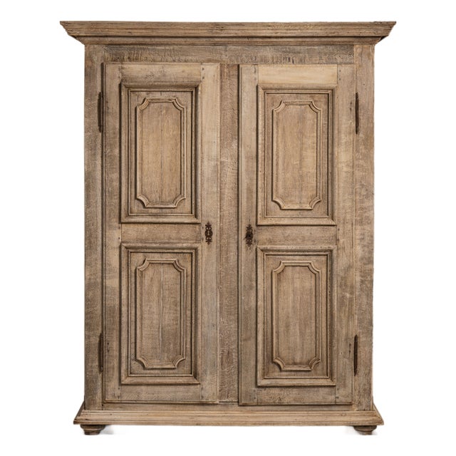 1800s Beige French Provençal Oak Armoire For Sale