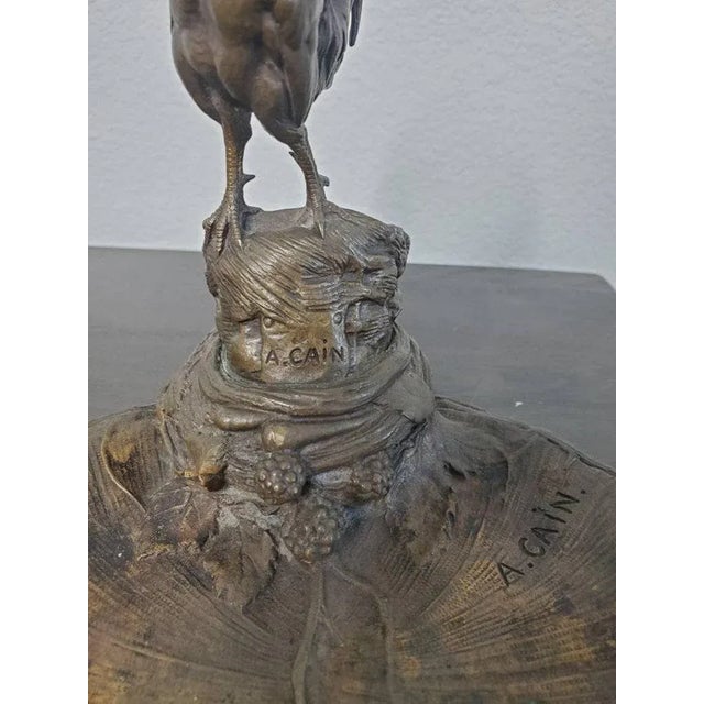 19th Century Auguste Nicolas Cain Signed Bronze Tray For Sale - Image 9 of 12