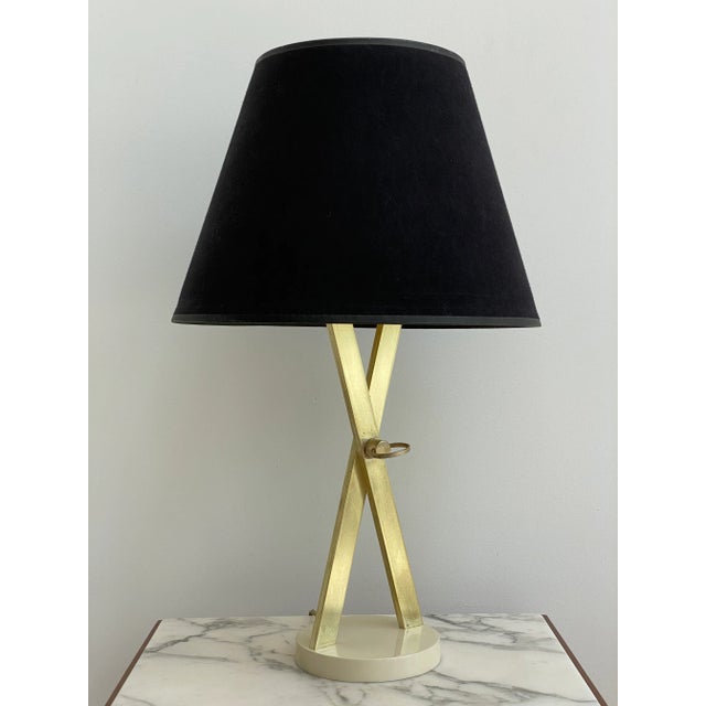 Mid-Century Modern 1960’s X-Base Table Lamp by Laurel For Sale - Image 3 of 13