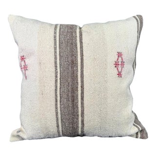 Turkish Hemp Pillow Cushion Natural Beige Brown Pillow Cushion Cover 24x24 For Sale