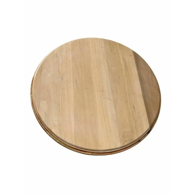 Victorian Victorian Bleached Top Scrolled Iron Bistro Table For Sale - Image 3 of 7