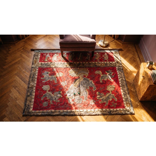 1920s Silk Chinese Embroidery For Sale - Image 12 of 12