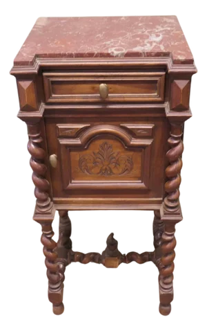 French Walnut Barley Twist Side Table