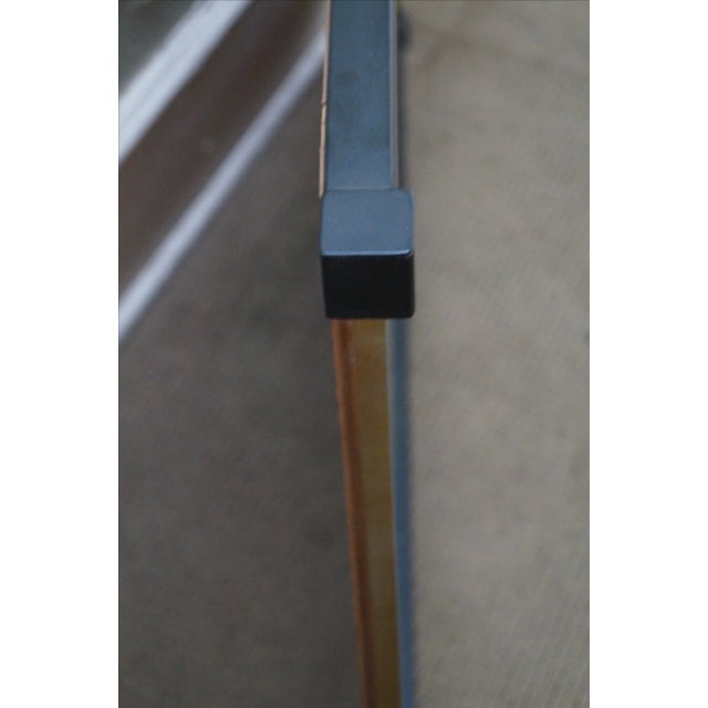 Metal Tung Si Ebonized & Brushed Nickel Mirror For Sale - Image 7 of 10