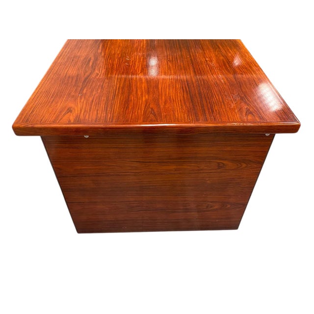 Mid 20th Century Danish Rosewood Executive Desk For Sale - Image 12 of 14
