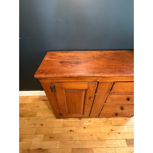 Antique New England Pumpkin Pine Cupboard For Sale - Image 4 of 11