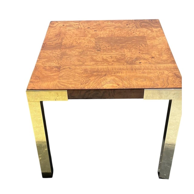Mid-Century Modern Mid Century Burl End Table. Milo Baughman Style For Sale - Image 3 of 10