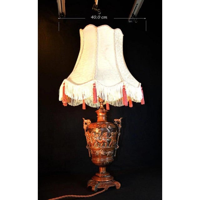 French Napoleon III Bronze Putti Urn Table Lamp by Léopold Oudry, 1870 For Sale - Image 6 of 18