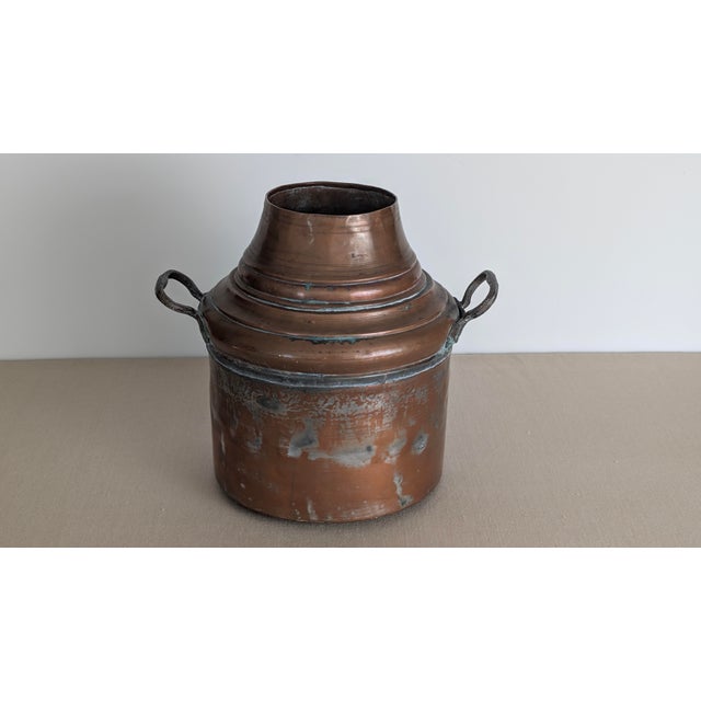 Farmhouse Antique 19th Century Copper Milk Can For Sale - Image 3 of 11