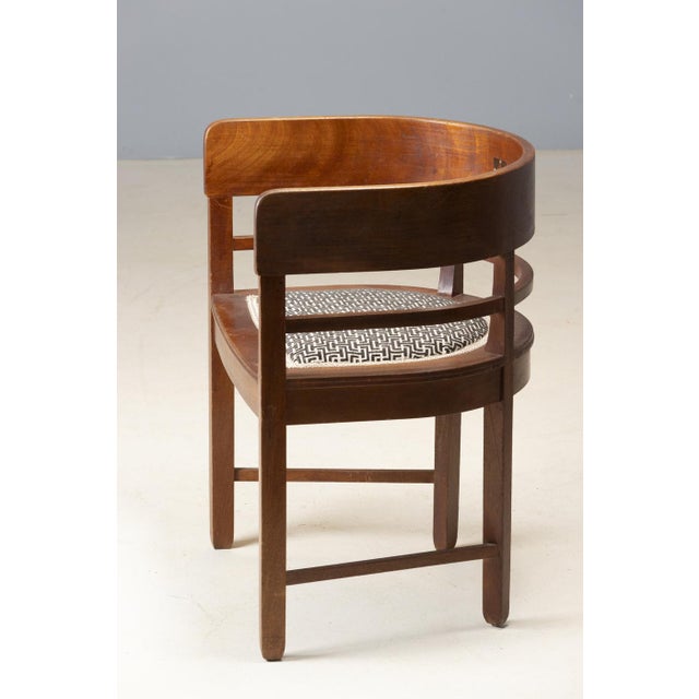 1920s Central European Armchair with Inlaid Backrest, 1890s For Sale - Image 5 of 11