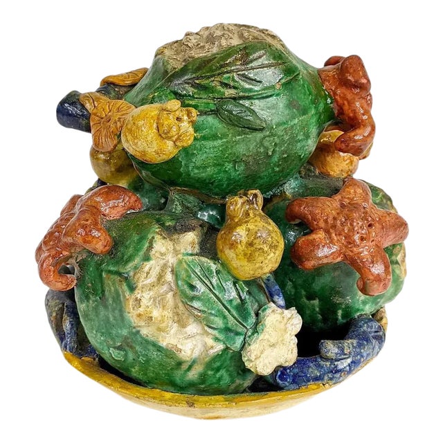 19th Century Ceramic Fruit Pomegranates For Sale