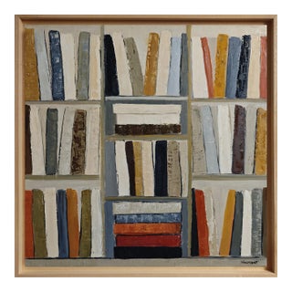 Trames De Lecture - Modern Abstract Painting, Geometric, Framed by Sophie Dumont For Sale