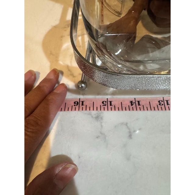Vintage Mid-Century Modern Roly-Poly Cocktail Glasses Silver Fade Ombre Effect - 9pcs For Sale - Image 12 of 12
