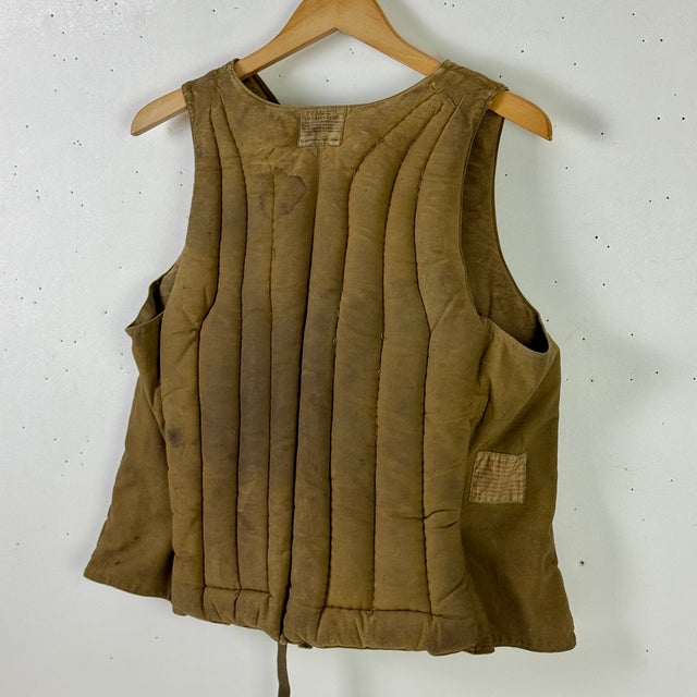 Tan Vintage 1940s Miller Kapok 'Life Save Vest', by the American Pad & Textile Co For Sale - Image 8 of 13