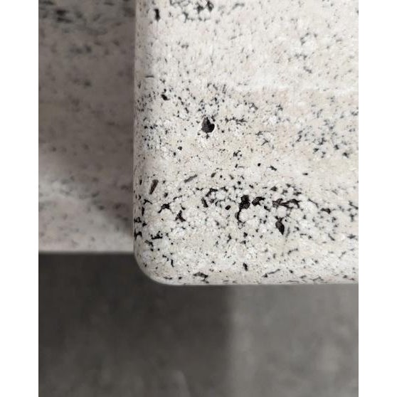 Mid 20th Century Travertine Parquet Table For Sale - Image 4 of 4