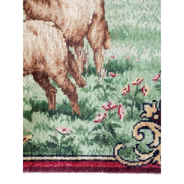 Burgundy Antique Woven Tapestry Wall Hanging For Sale - Image 8 of 11